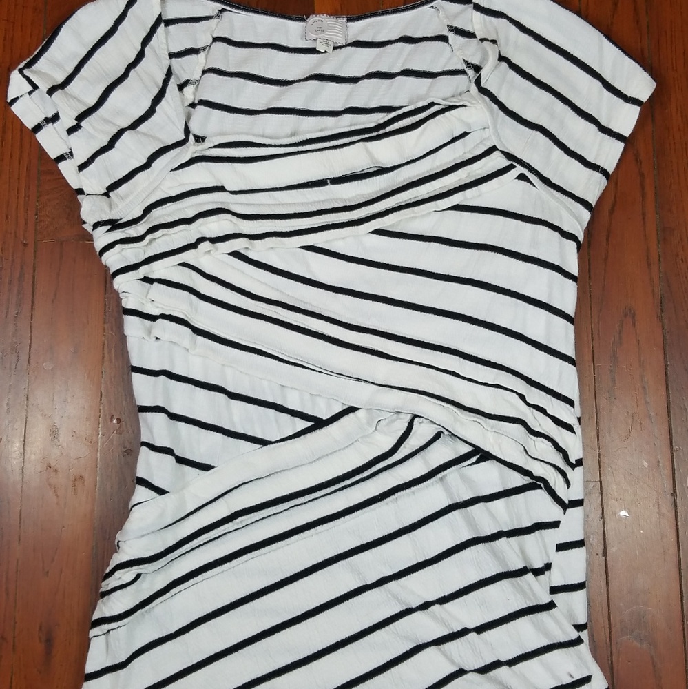 Anthropologie postmark striped cap sleeve top